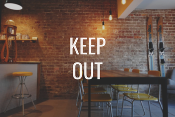 Keep Out Decal - Vinyl Sticker for Businesses, Stores, Bars, Coffee Shops, Eatery, Cafeteria, Food Truck!